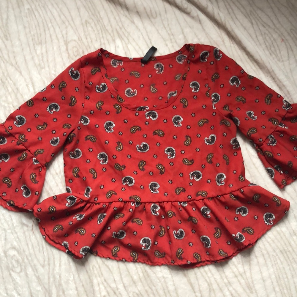 dressy red top